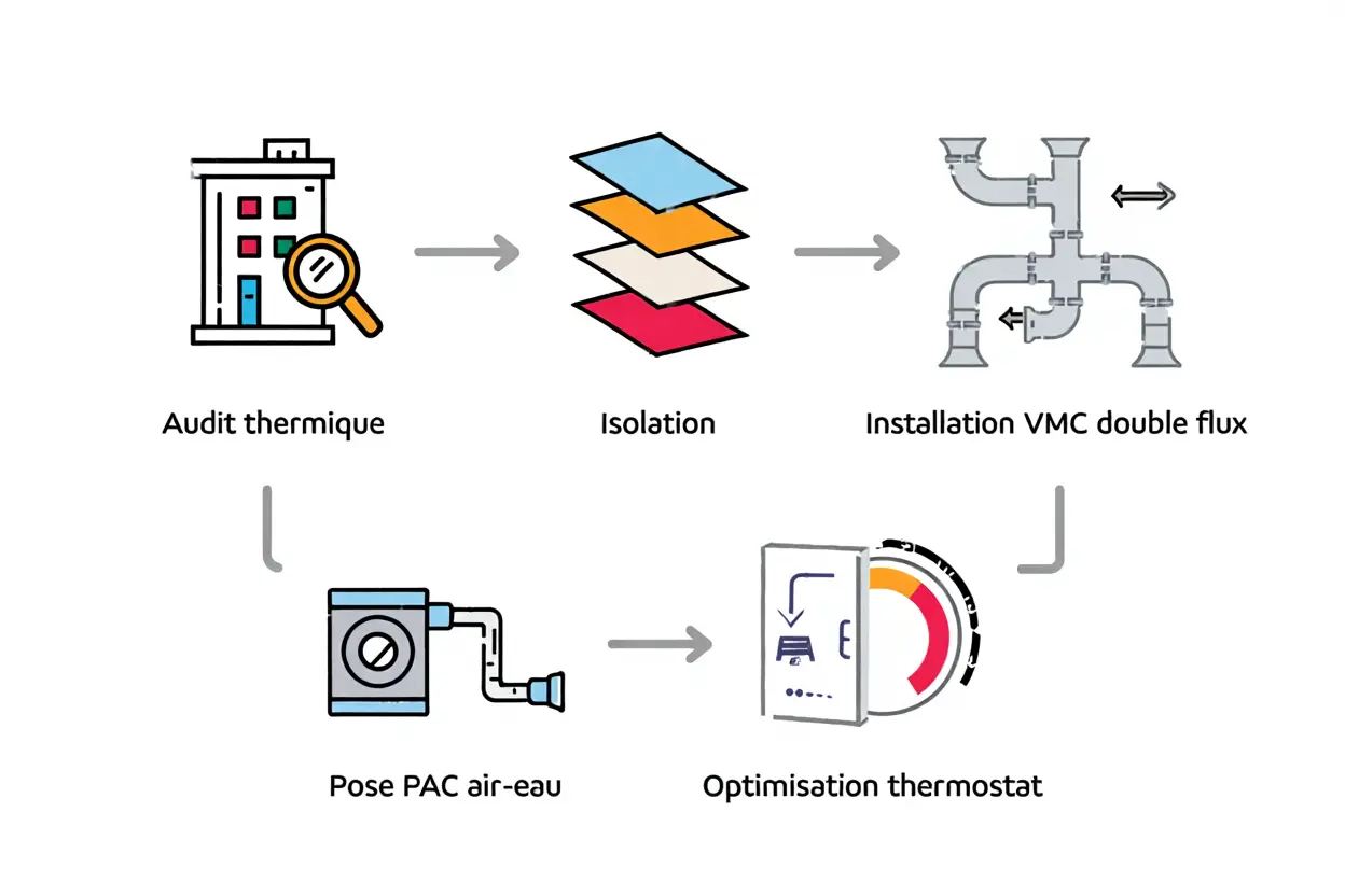 Processus de rénovation énergétique en 5 étapes