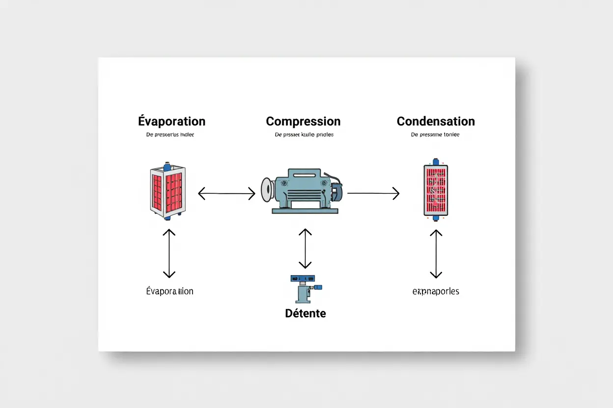 Cycle thermodynamique d'une pompe à chaleur