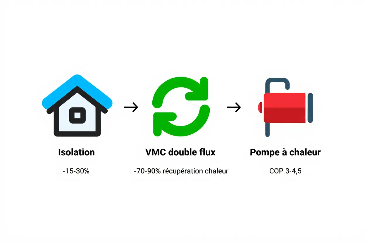 Synergie isolation VMC pompe à chaleur