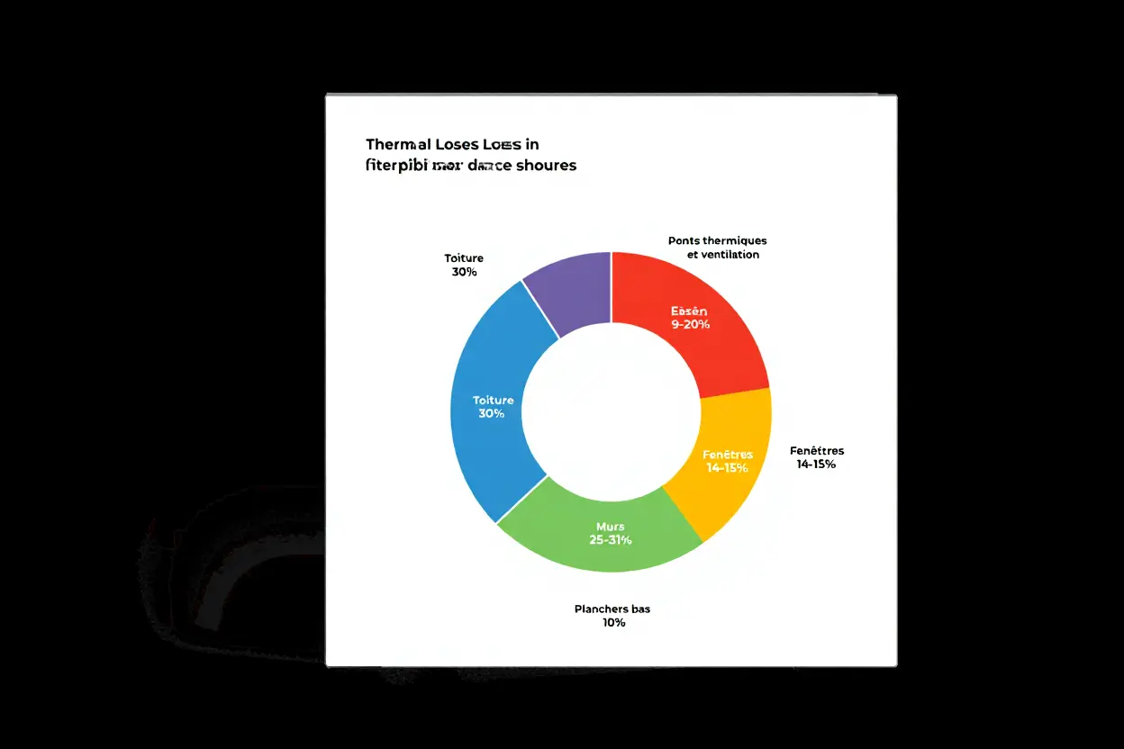 Répartition des déperditions thermiques d'une maison