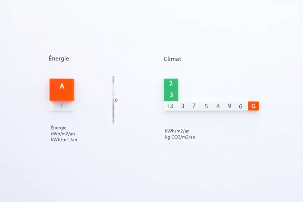 Étiquettes énergie et climat du DPE