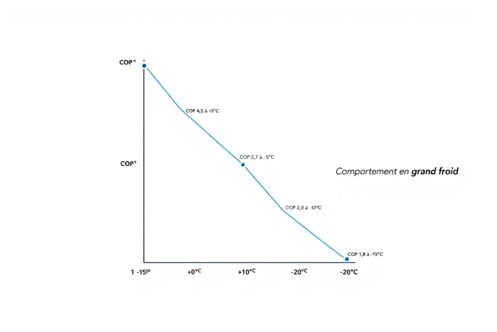 Évolution du COP en grand froid