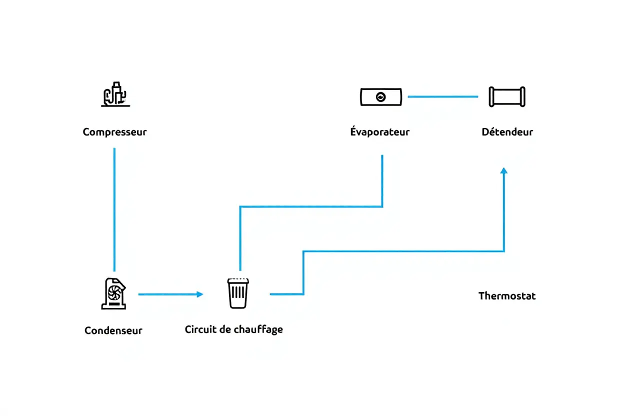 Composants clés d'une pompe à chaleur