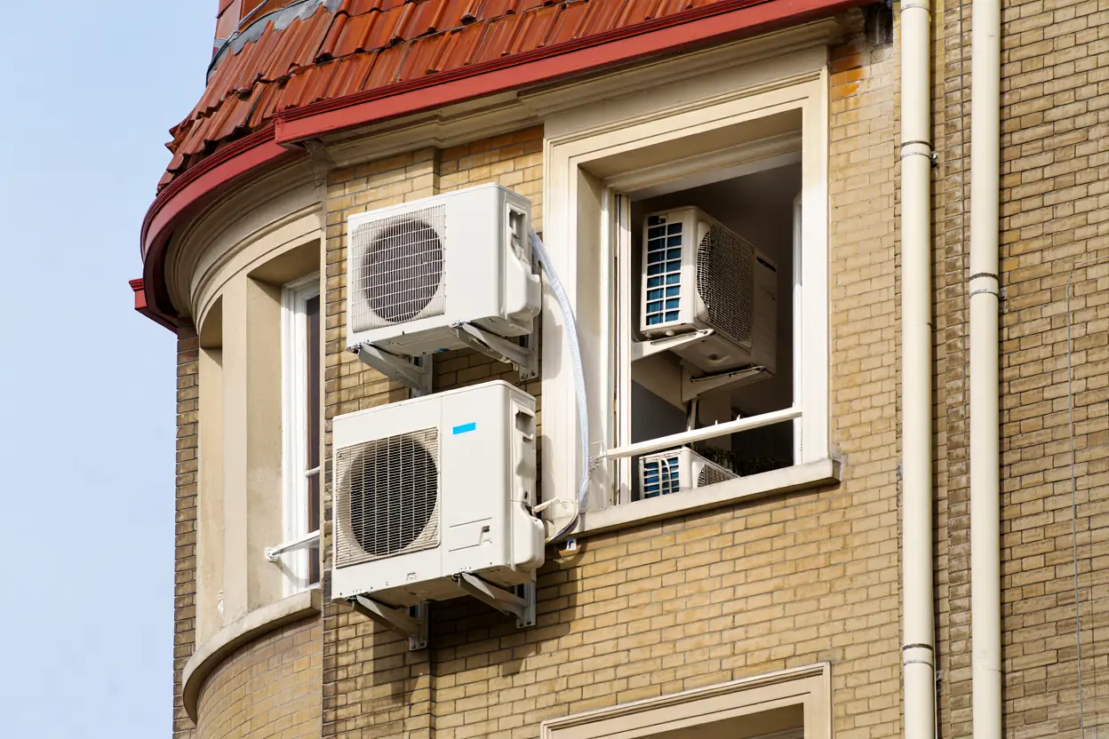 Installation climatisation réversible en façade