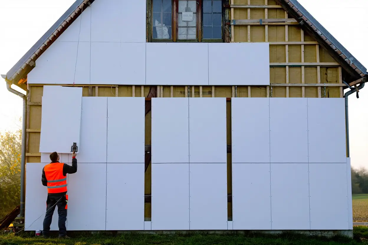 Rénovation d'une maison avec isolation thermique