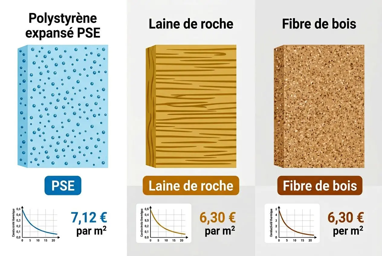 Comparaison des isolants pour ITE